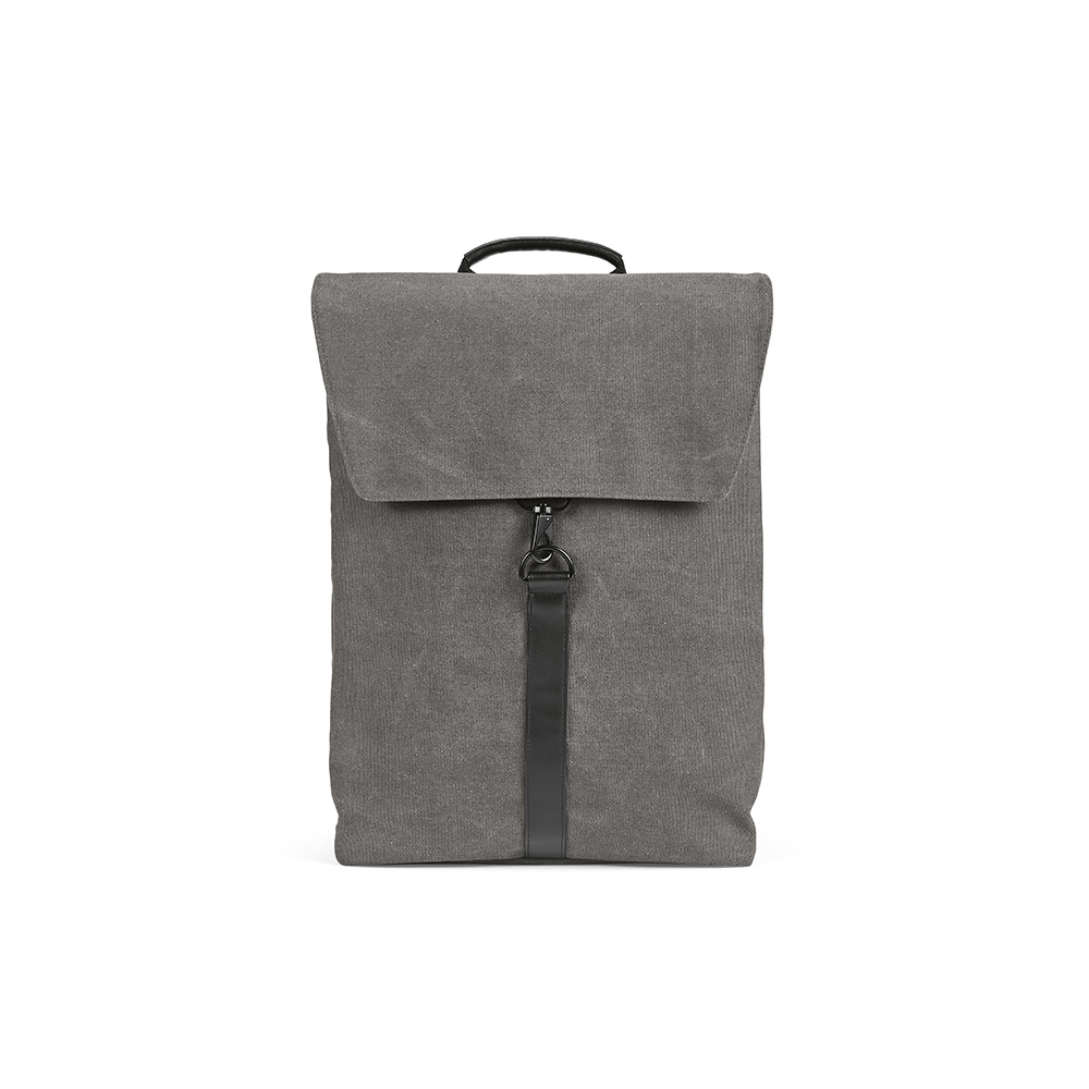 Sac à dos de travail personnalisé coton recyclé Prague Gris foncé